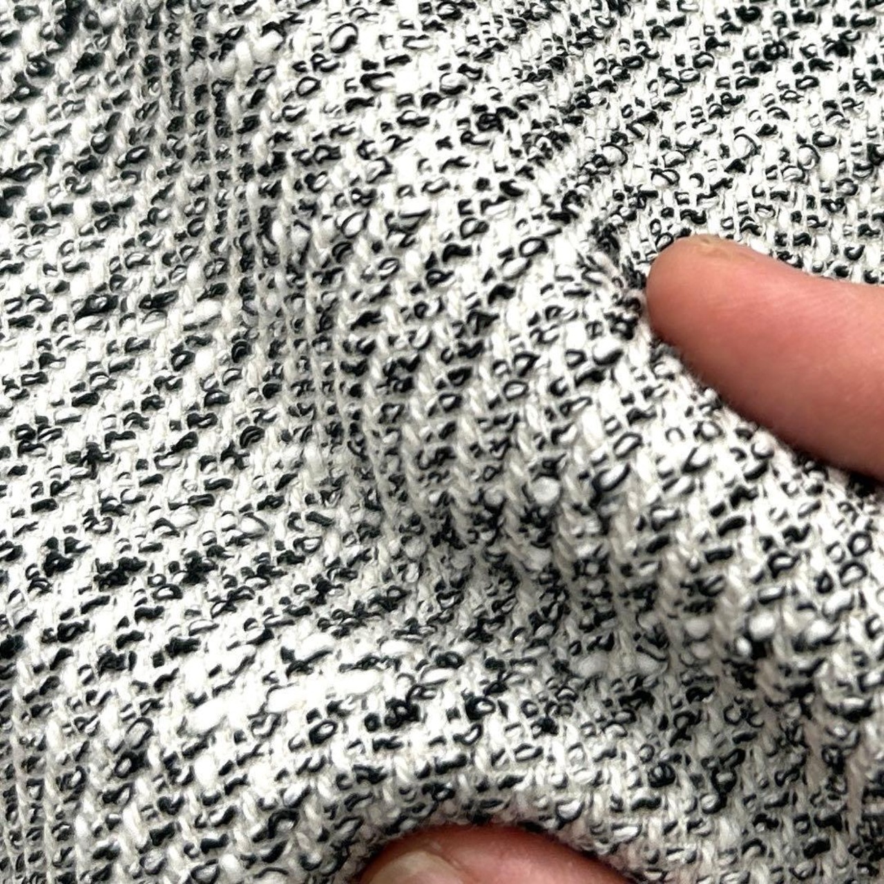 NY466◆3.8m◆綿アクリル混斜め織りツイード生地◆