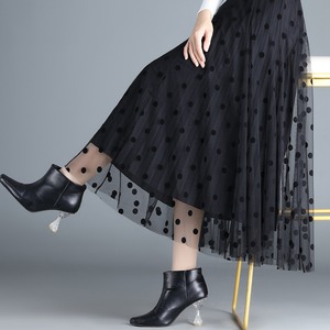 ドット チュール リバーシブル プリーツ スカート 341191