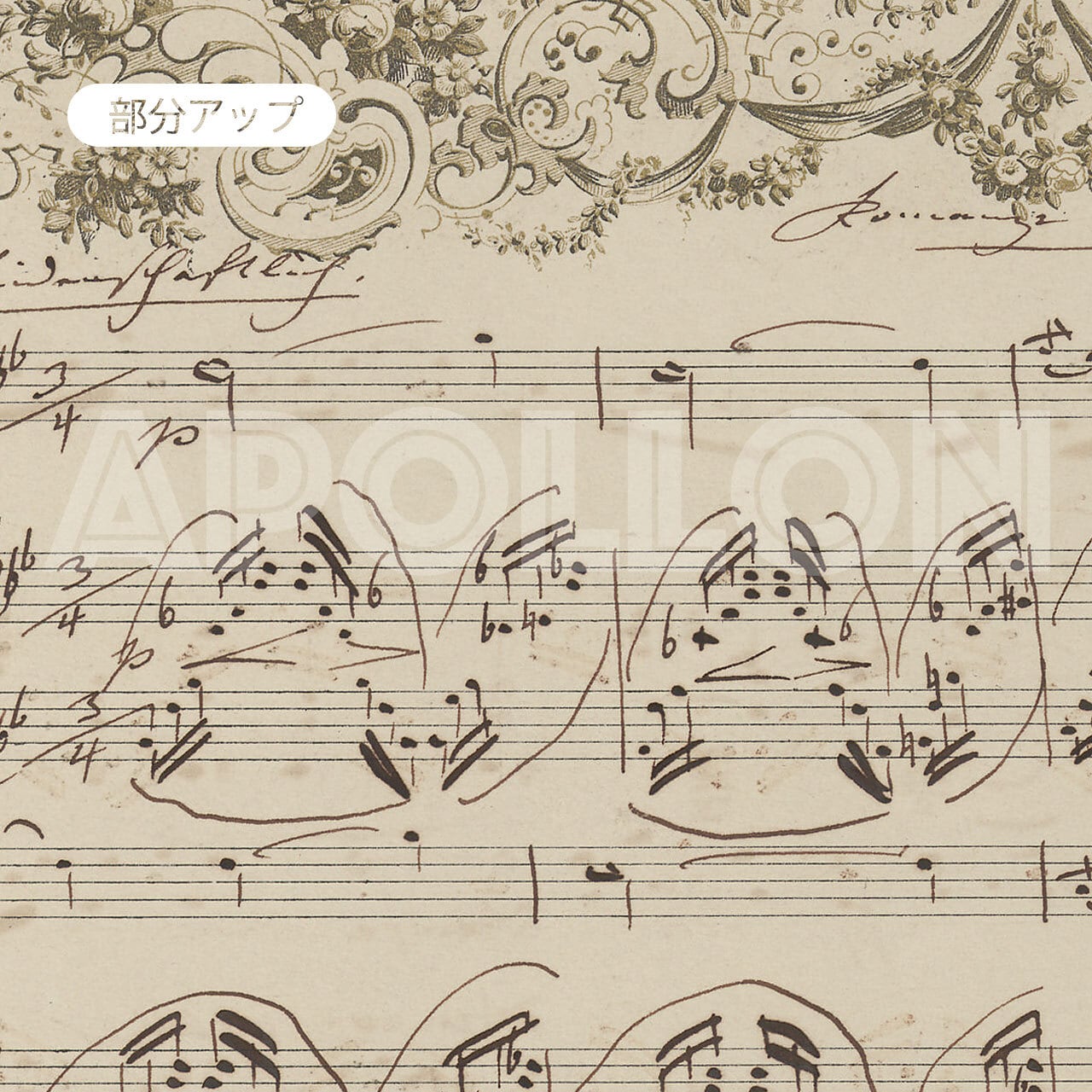 クララ・シューマン 自筆譜アートフレーム：ピアノとヴァイオリンの