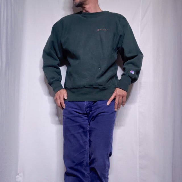 Green !! Mint Condition 1990s Champion Reverse Weave Size L