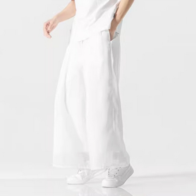 【之】★ワイドパンツ★ブラック ホワイト 合わせやすい シンプル ファッション