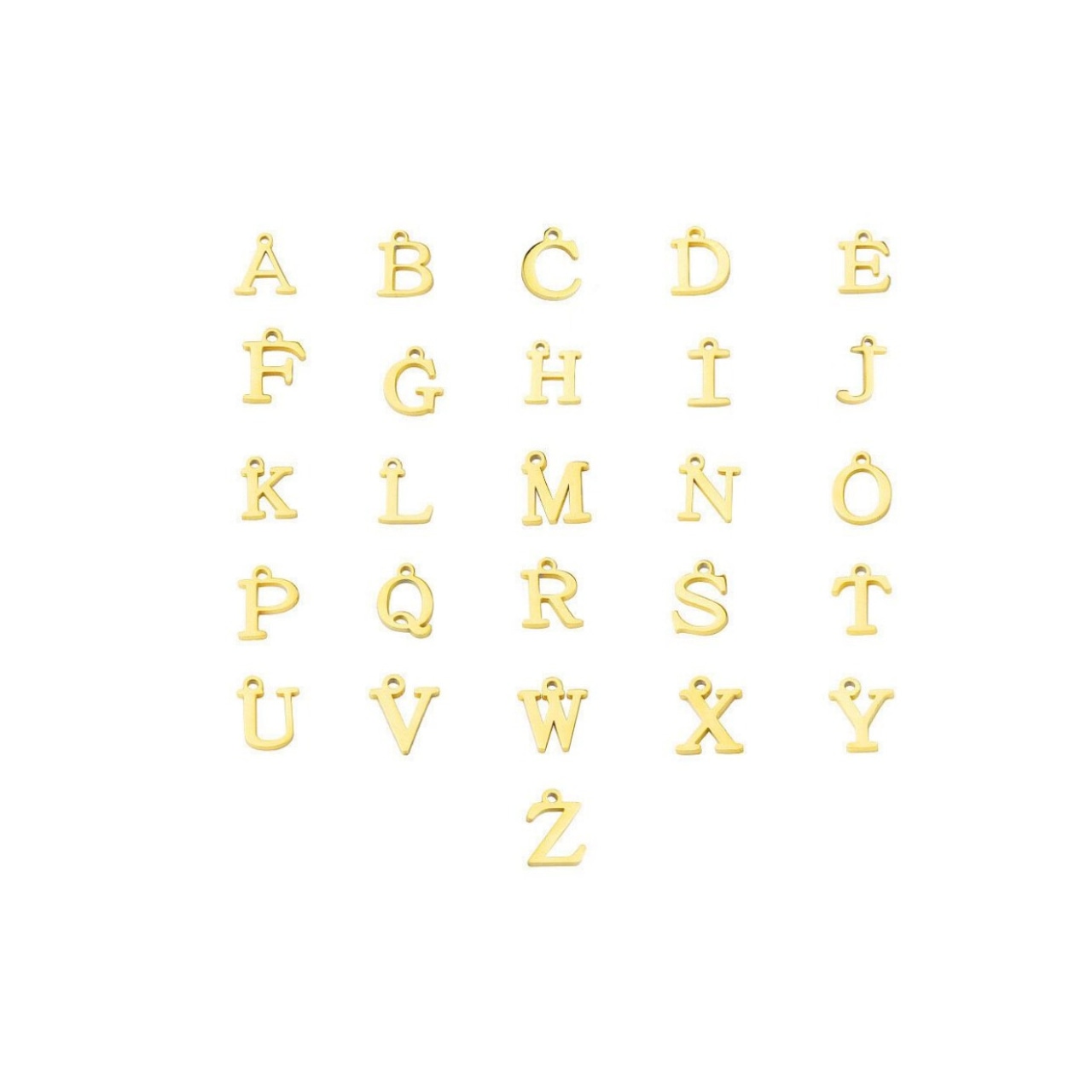 gold initial necklace T6147