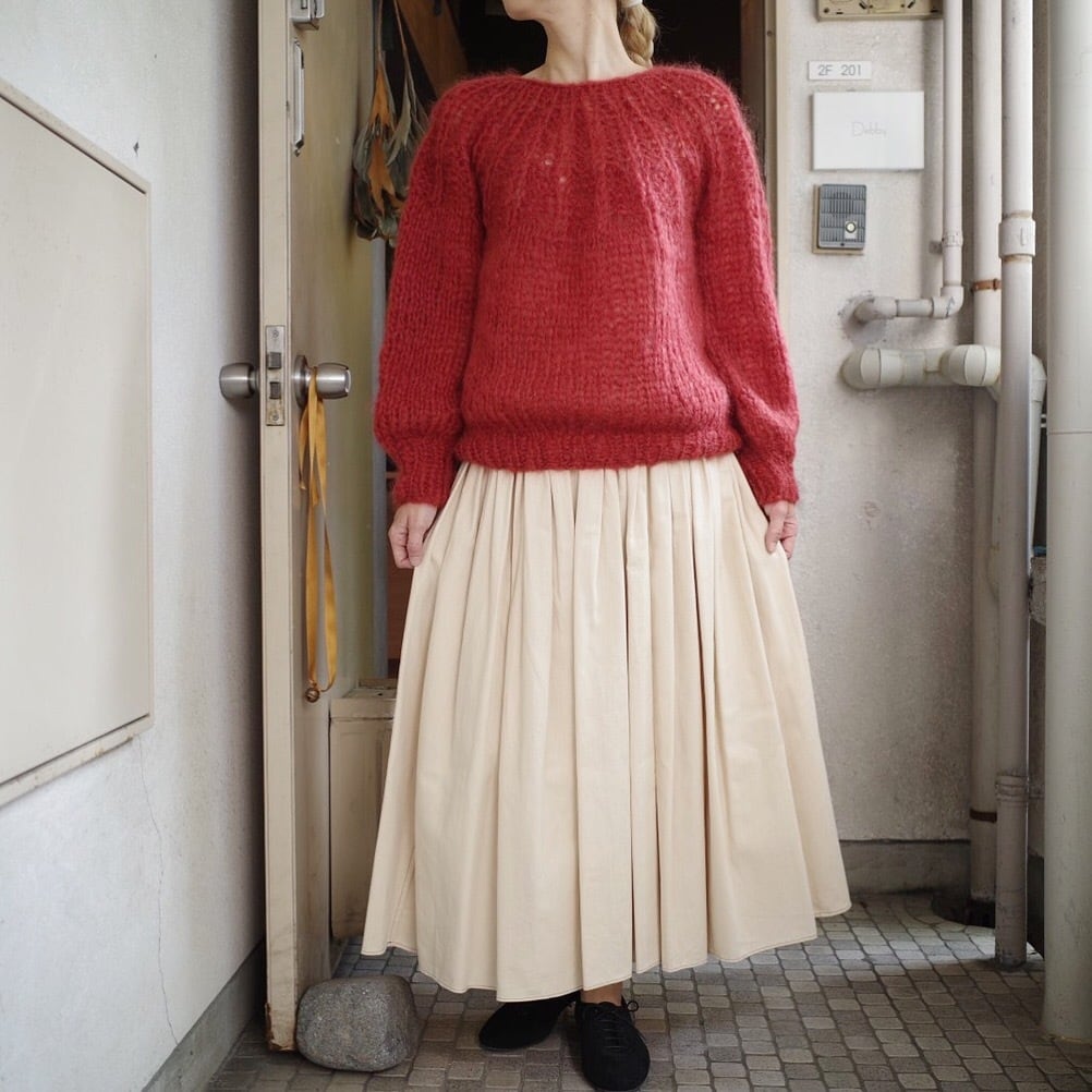 Maiami マイアミ Mohair Pleated Sweaterモヘアニット