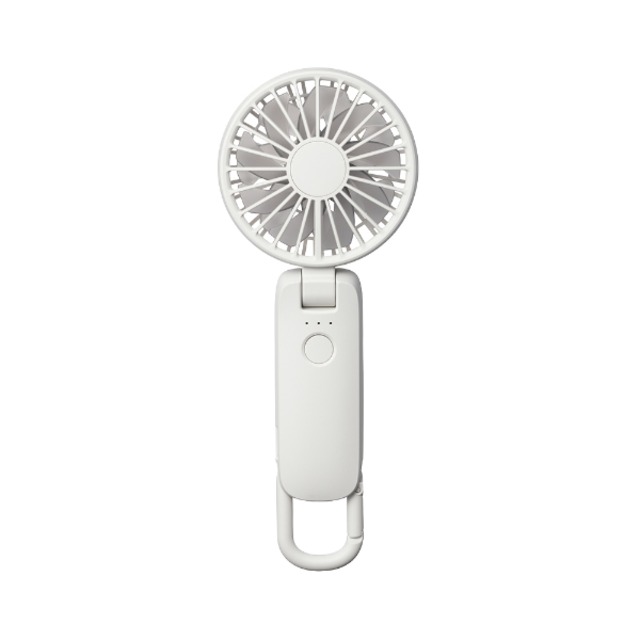 RHYTHM リズム 携帯扇風機 モバイルファン Silky Wind Mobile 4 大風量 5段階 カラビナ付 ホワイト 9ZF042RH08