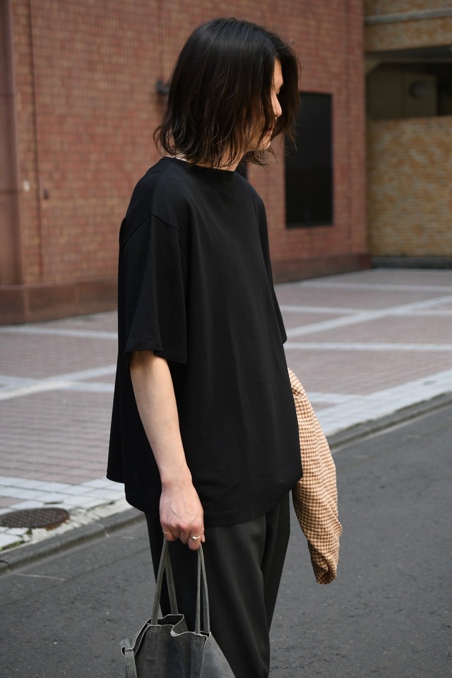 KAPTAIN SUNSHINE / Washi Tenjiku Boatneck Half-sleeve Tee (BLACK)