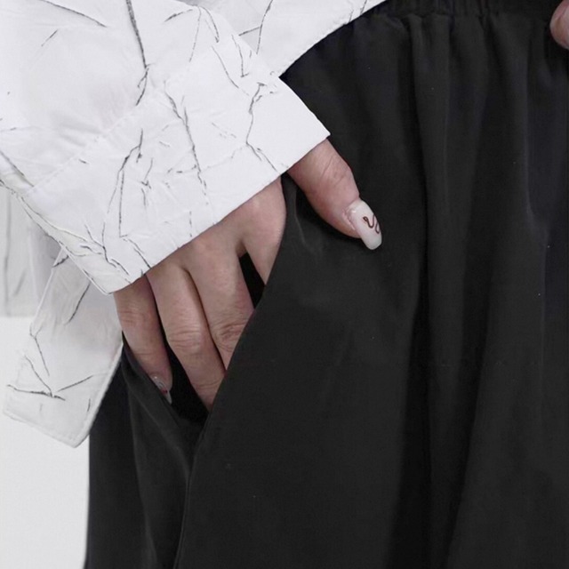 Button tuck design maxi skirt C1448