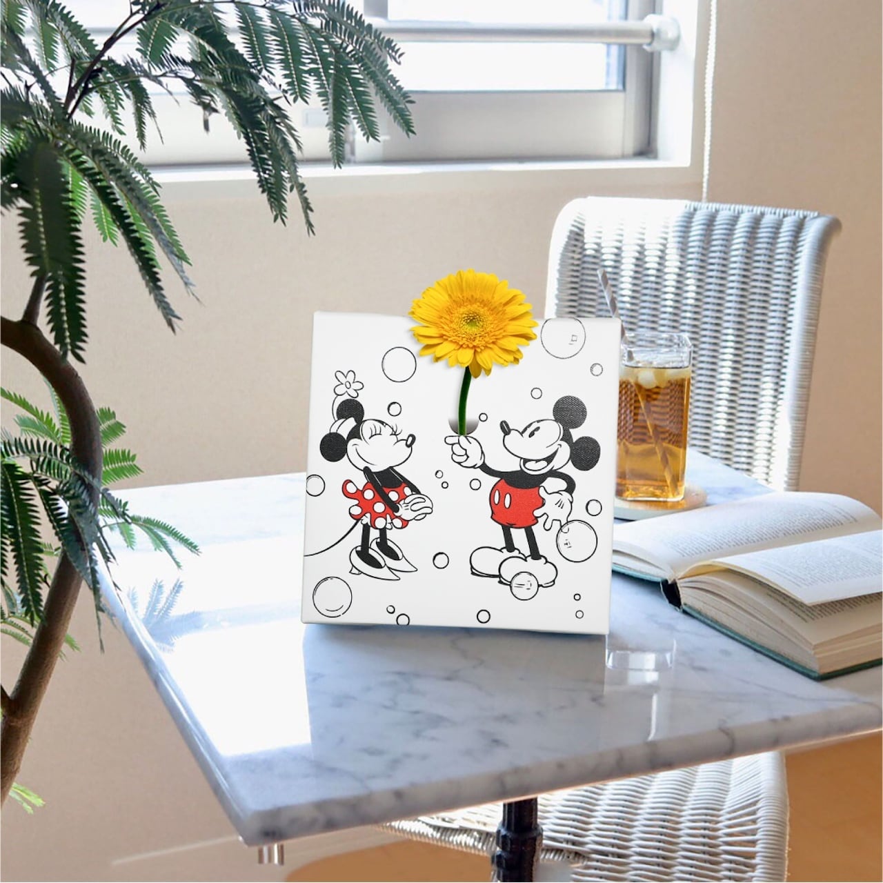 ディズニー アートパネル ミッキー ミニー 一輪挿し IKE-DSNY-2410-15