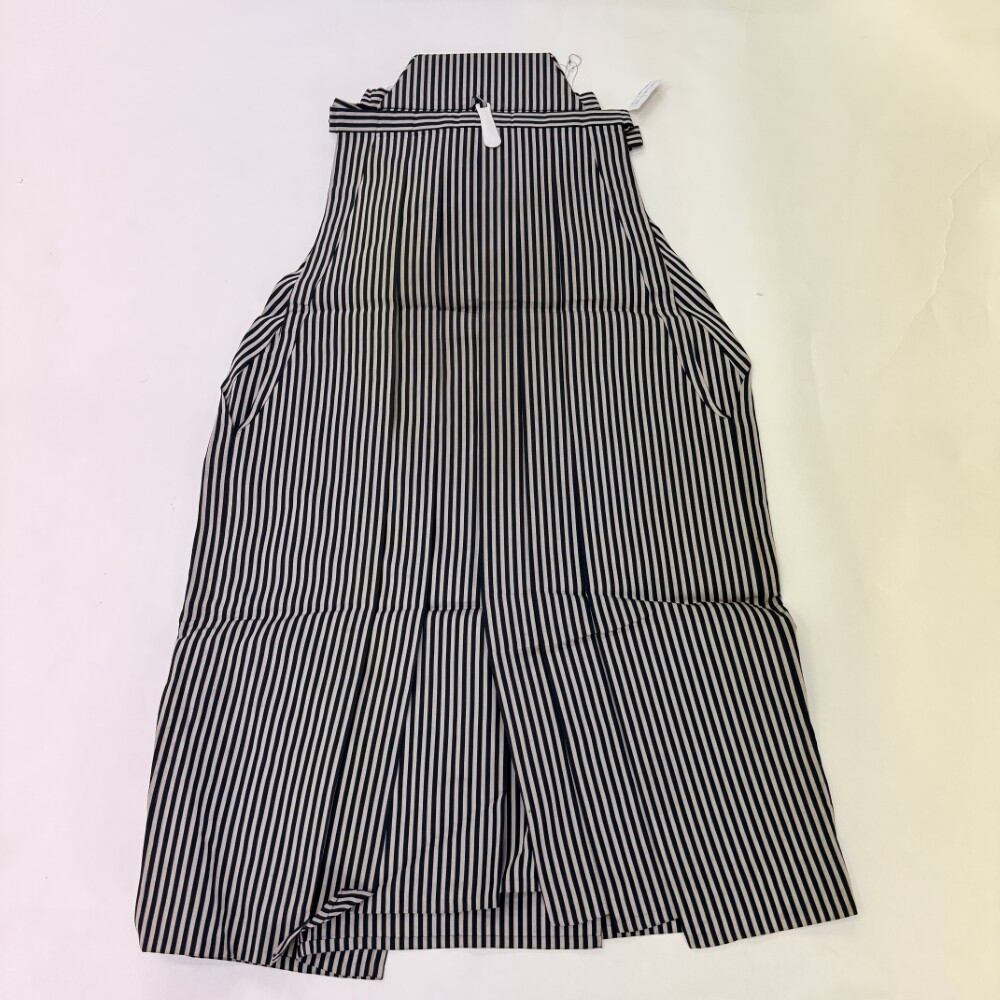 袴 行灯袴 男袴 紐下丈90.5cm L-2L size 男性用袴 成人式袴 黒 グレー 中古 6717