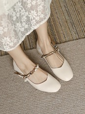 【0295】Scarf Strap Low Heel Shoes