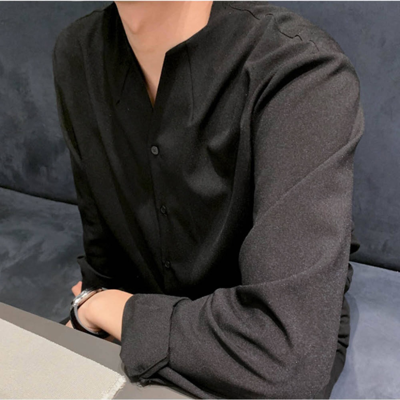 デザインハイネックシャツ　MT0080074