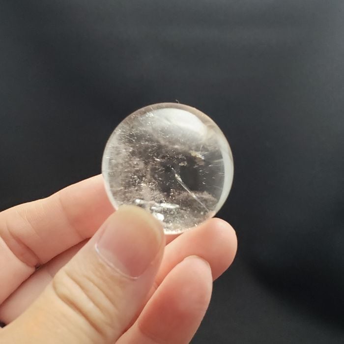 水晶 丸玉 約33mm 水晶 天然 クリスタル パワーストーン 天然石 原石