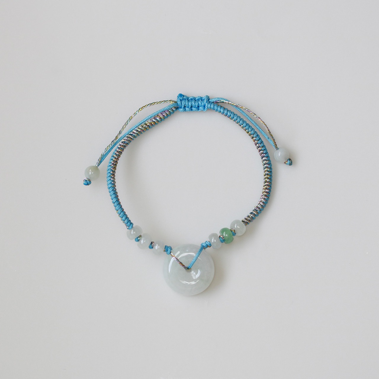 coin blue x glitter 紐ブレスレット A貨翡翠 jd_br1147