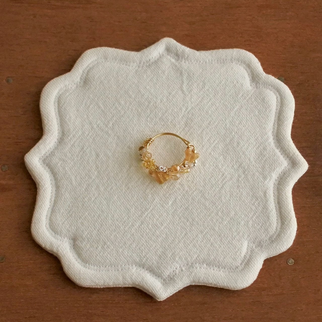 3,4月限定カラー「シャンパンゴールドシリーズ」結わいリング