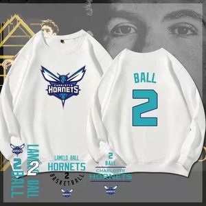 【トップス】HORNETS バスケットボールのプルオーバー 2111202058J