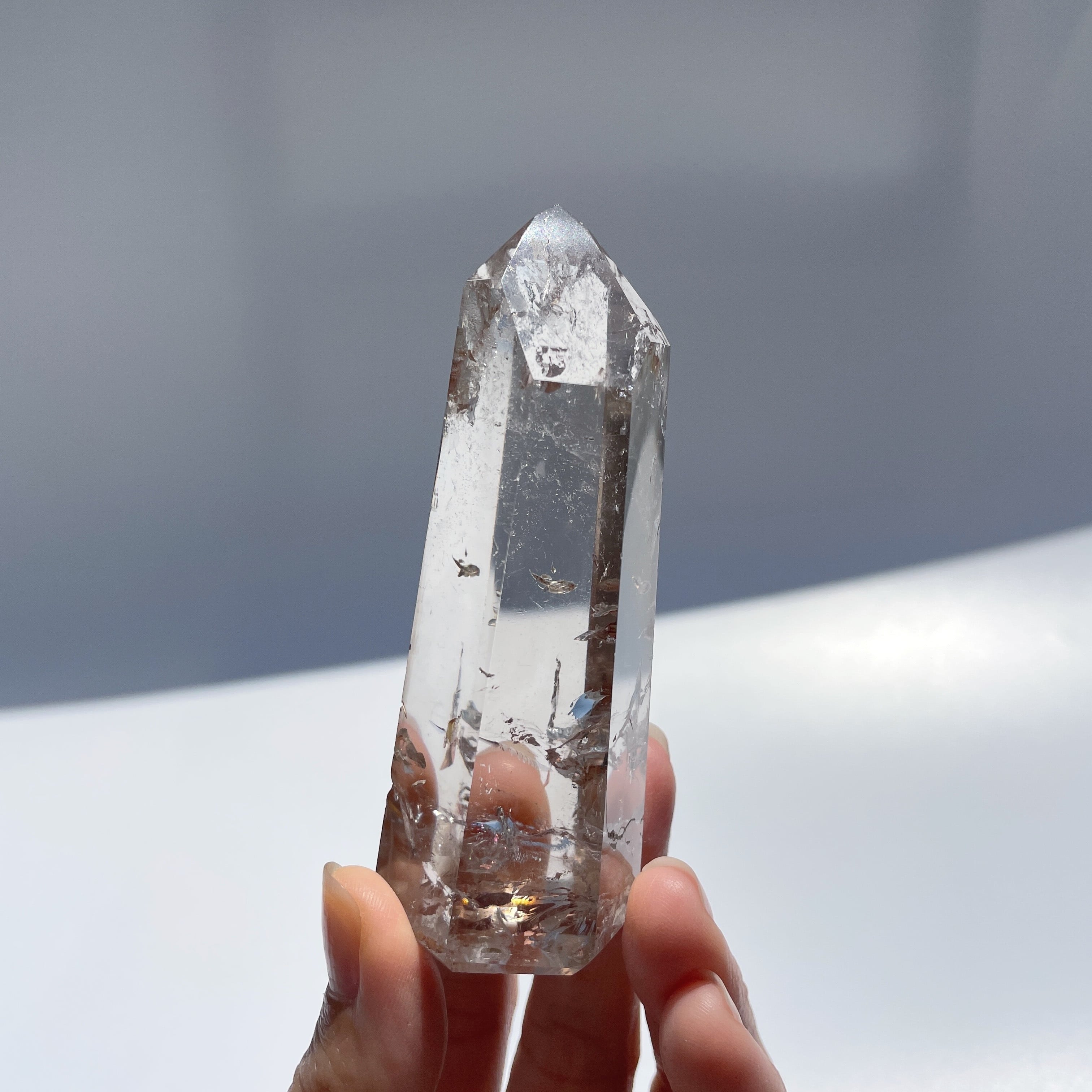 透明感のある、ライトブラウン。スモーキークォーツ タワー32◇Smoky