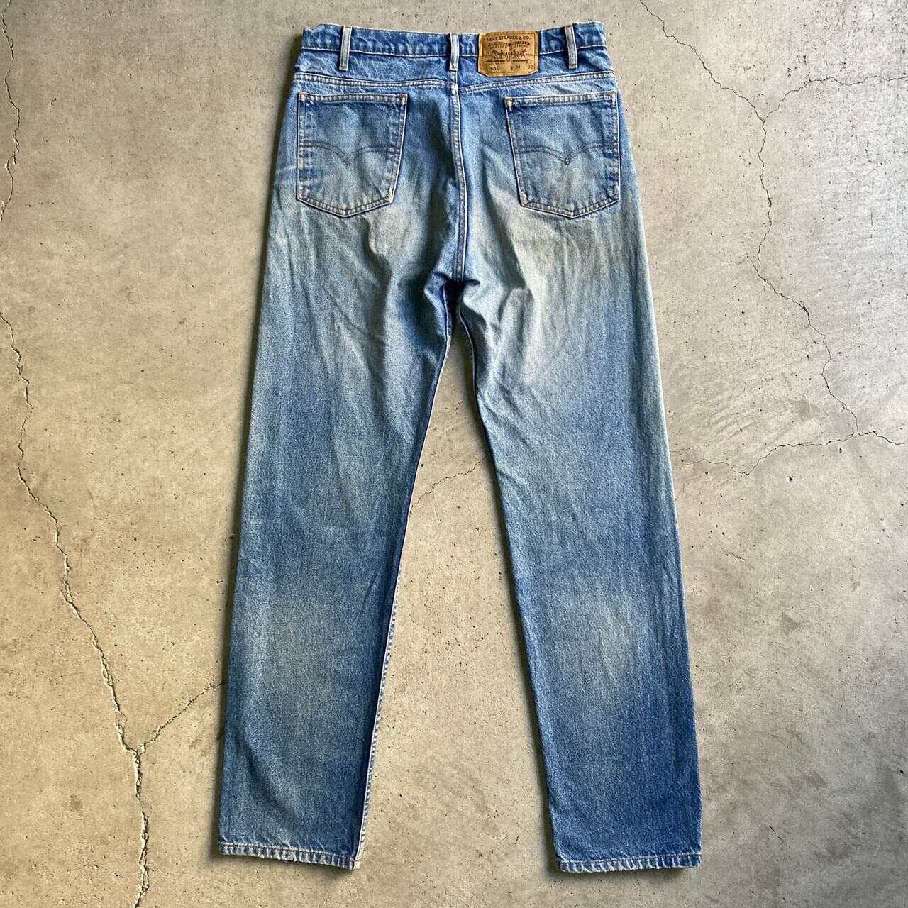 90年代 メキシコ製 オレンジタブ Levi's リーバイス 505 スリムストレート テーパード デニムパンツ メンズW34 古着 ヒゲ ジーンズ  90s ヴィンテージ ビンテージ 薄【デニムパンツ】【AN20】 | cave 古着屋【公式】古着通販サイト