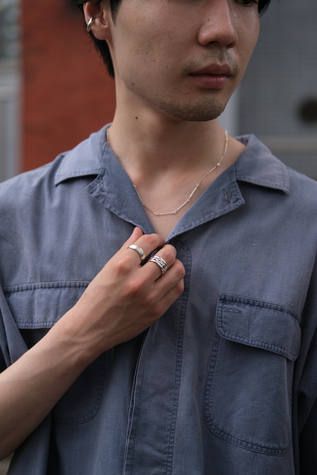 Utah/ "DIRECTIONS" open collar short sleeve cotton shirt
