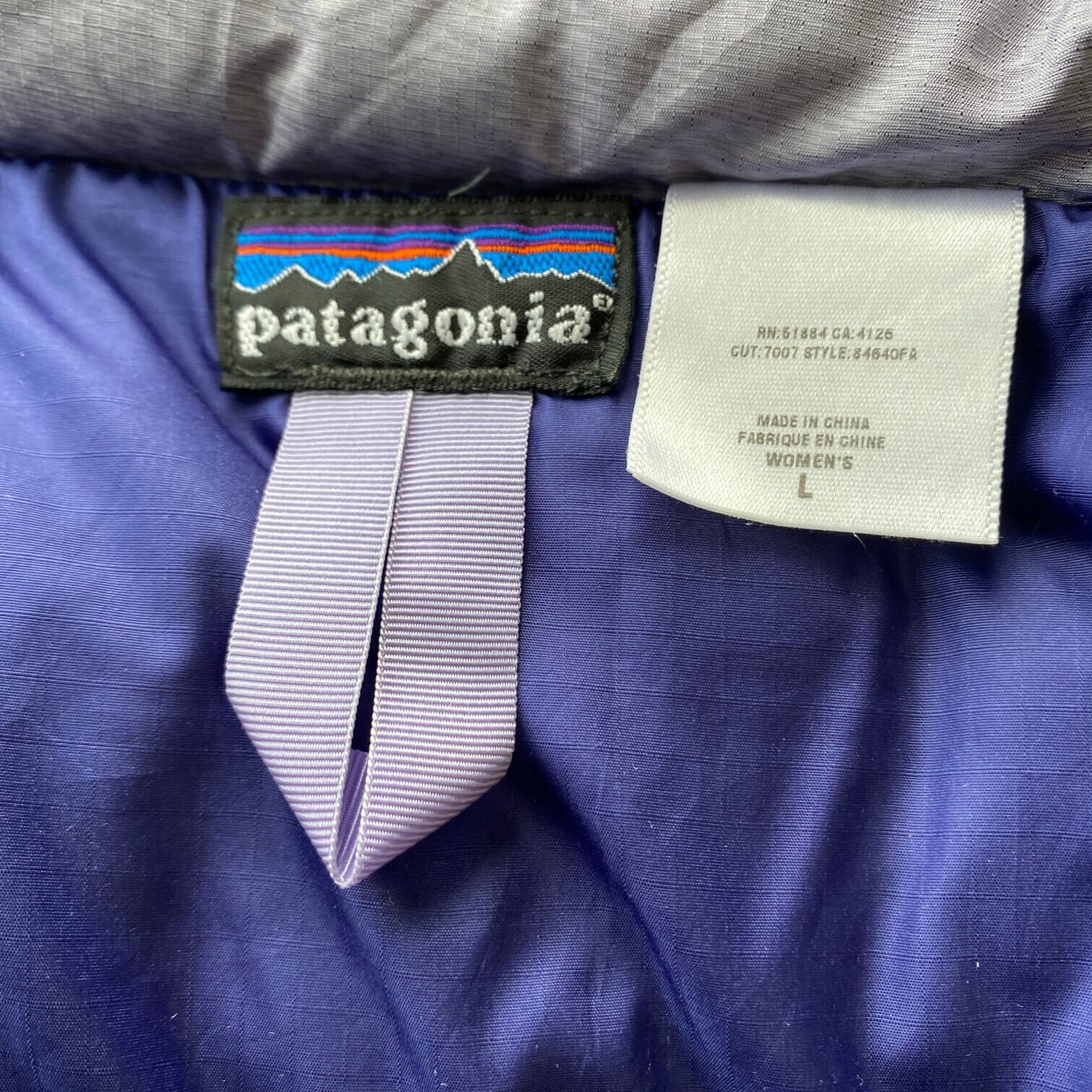 patagonia グースダウンベスト L パタゴニア グースダウンベスト レディースL 古着 Patagonia パープル
