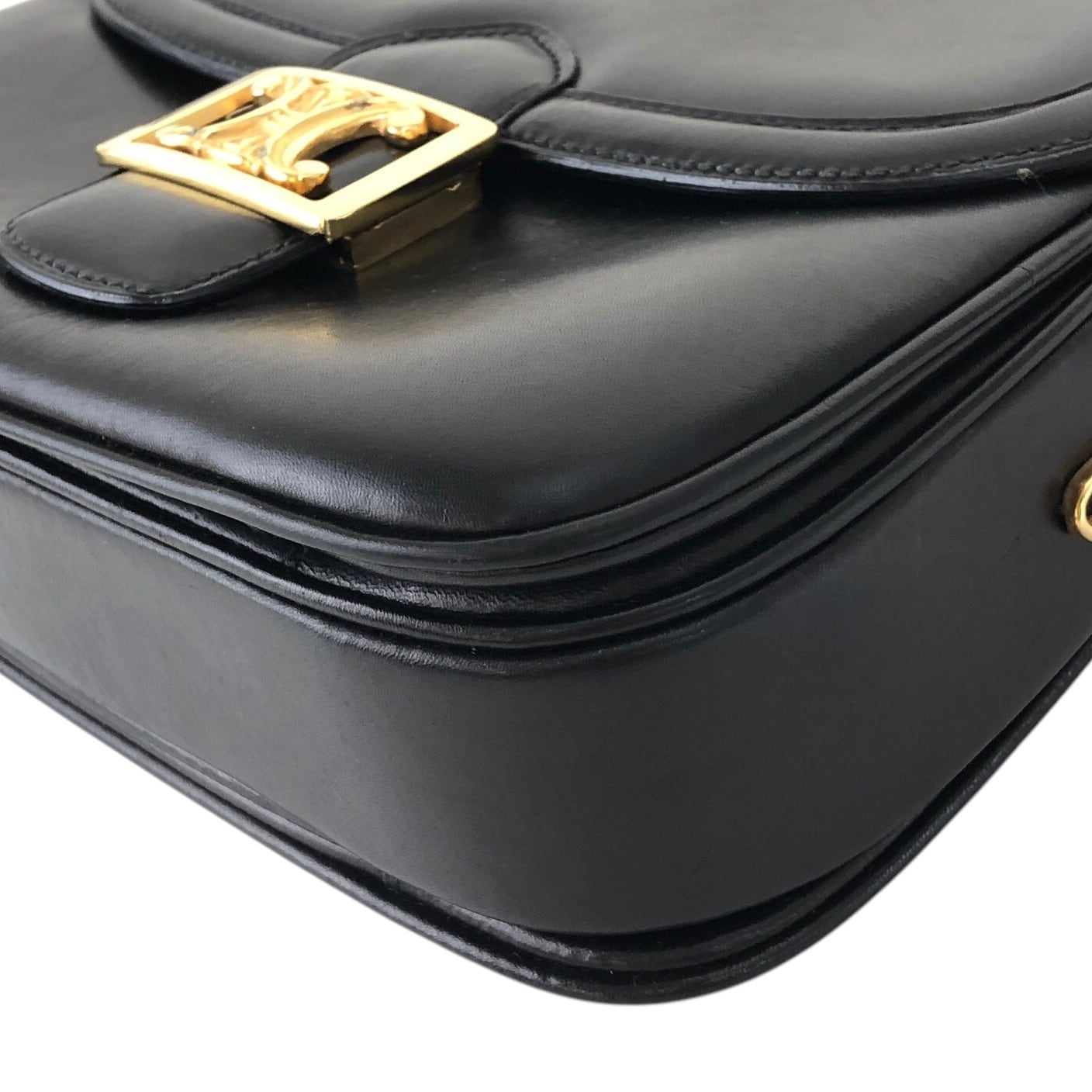 CELINE セリーヌ ショルダーバッグ ブラック トリオンフ レザー