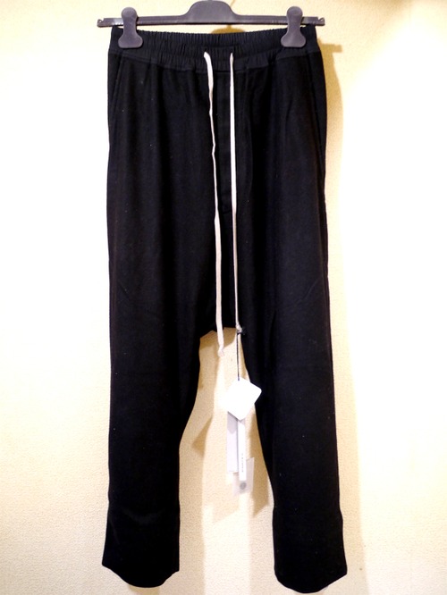 2015F/W◆Rick Owens リックオウエンス DRAWSTRING LONG サルエル パンツ 46 黒◆厚手のウール素材で秋冬シーズンにピッタリの定番モデル♪