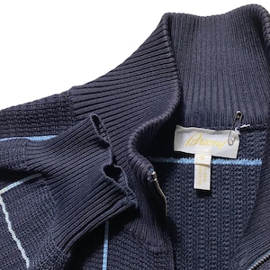BRIONI plaid pattern cotton drivers knit
