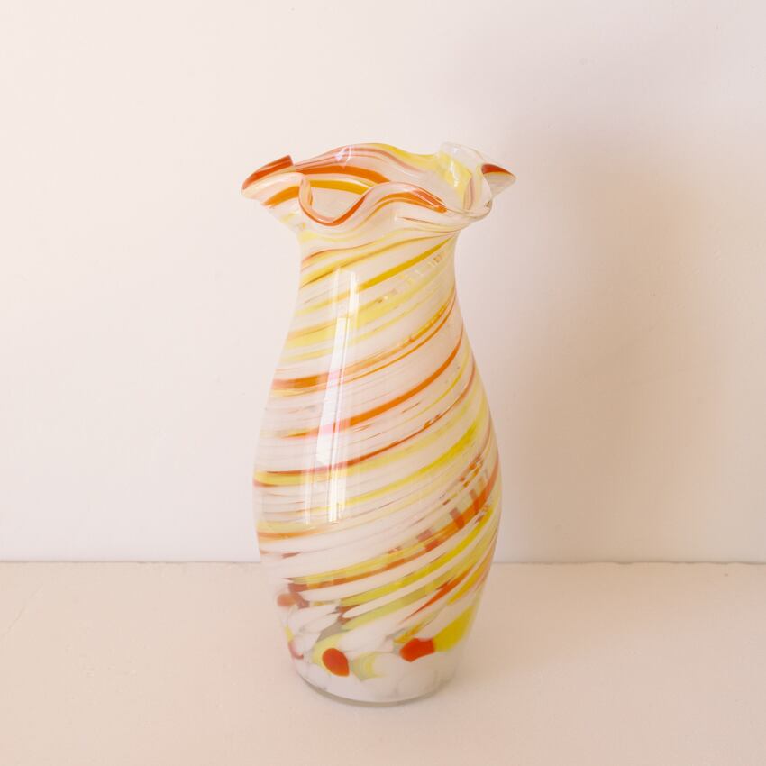 Yellow&Orage Striped Vase
