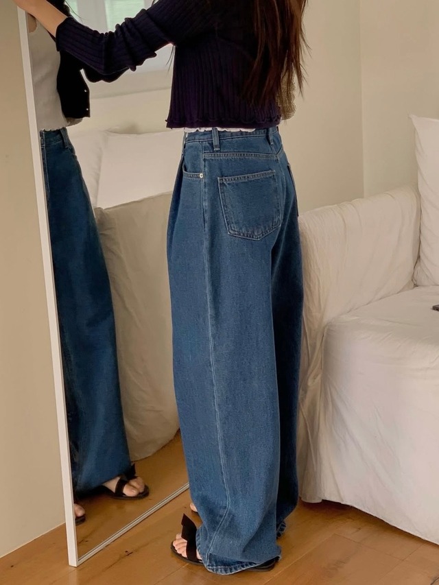 (予約) miel / 107 one-tuck denim 1color