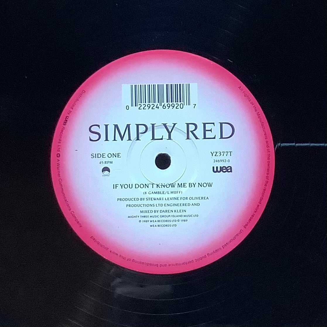 SIMPLY RED / IF YOU DON'T KNOW ME BY NOW | Plastic Soul Records