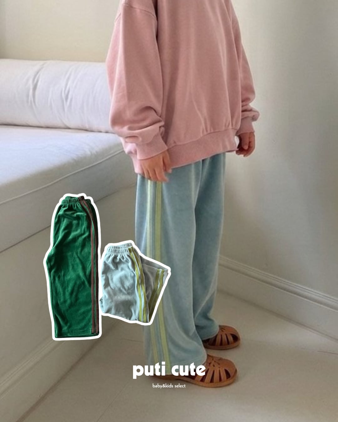 80-140 ꒰ 予約 ꒱ Veloa line pants / bonbonbutik ⸝⋆