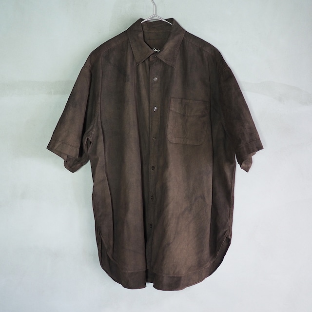 YOKO SAKAMOTO / OPEN COLLAR SHIRT KAKISHIBU