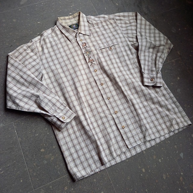 チェック チロリアンシャツ used [104109]