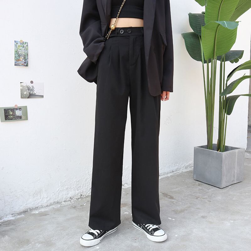 パンツ スプリングオータムハイウェストウェストスリムカジュアル ストリート 春物 秋物 1号婦人86676399760