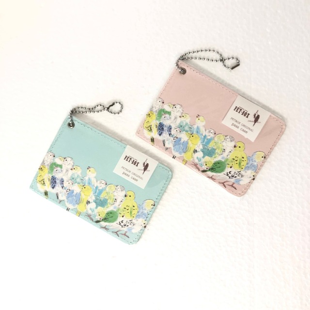 セキセイインコだらけ ひな パスケース