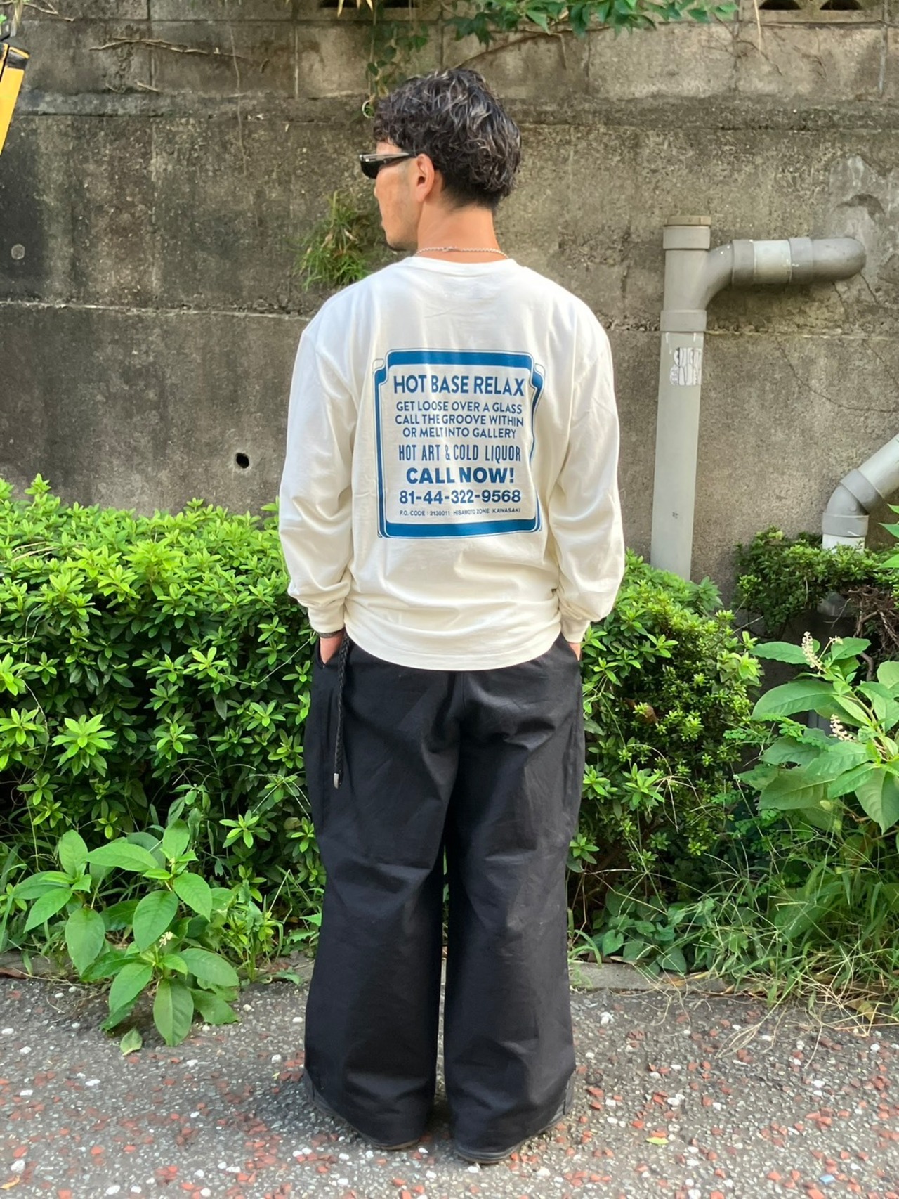 RSB HOT BASE RELAX GRAPHIC L/S TEE FADE WHITE