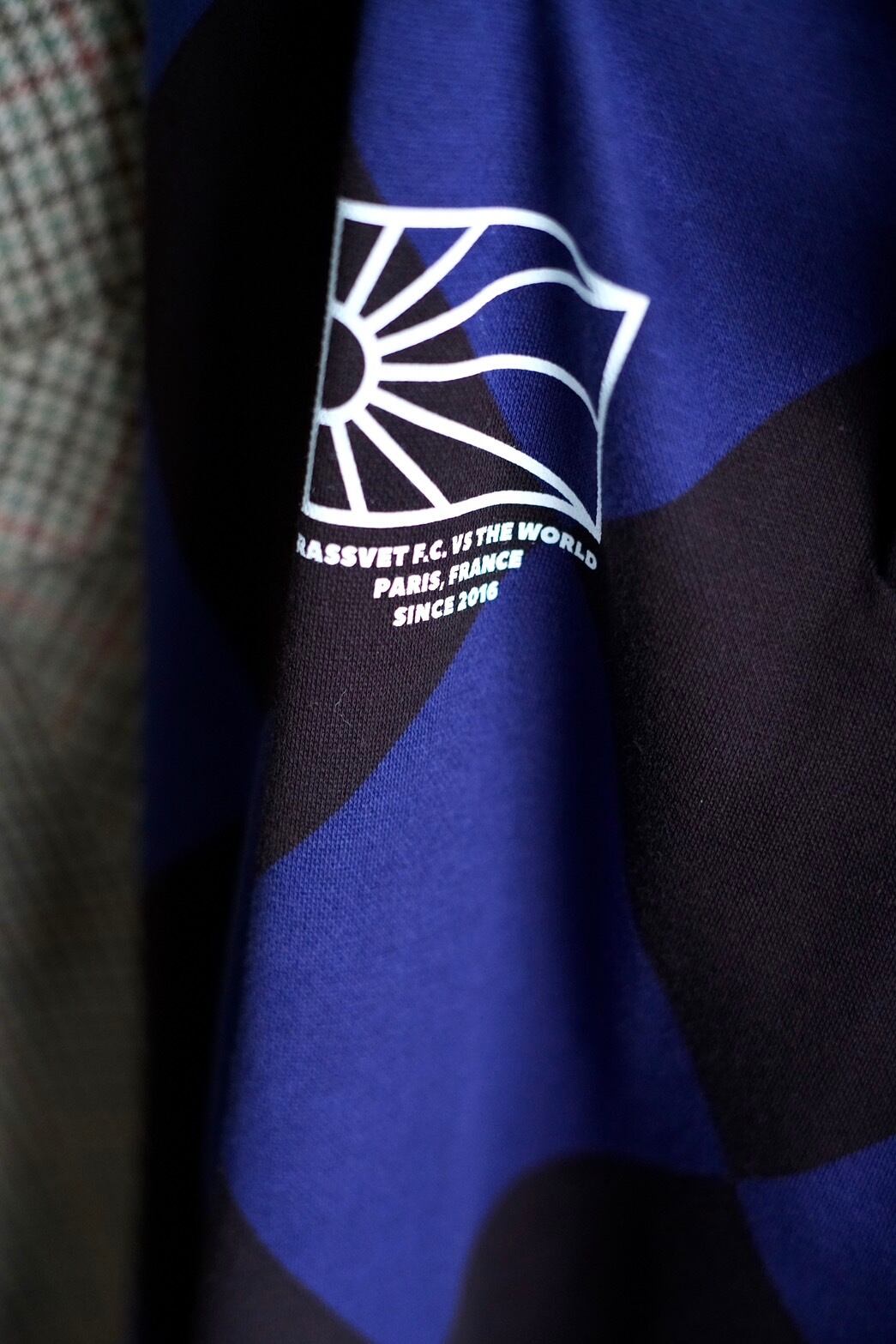 RASSVET / MEN JACQUARD LS FOOTBALL JERSEY (BLUE) | JUQUI Online