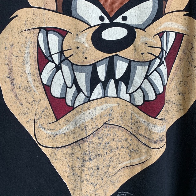 90s USA製 タズマニアン•デビル キャラクターTシャツ L 大判プリント