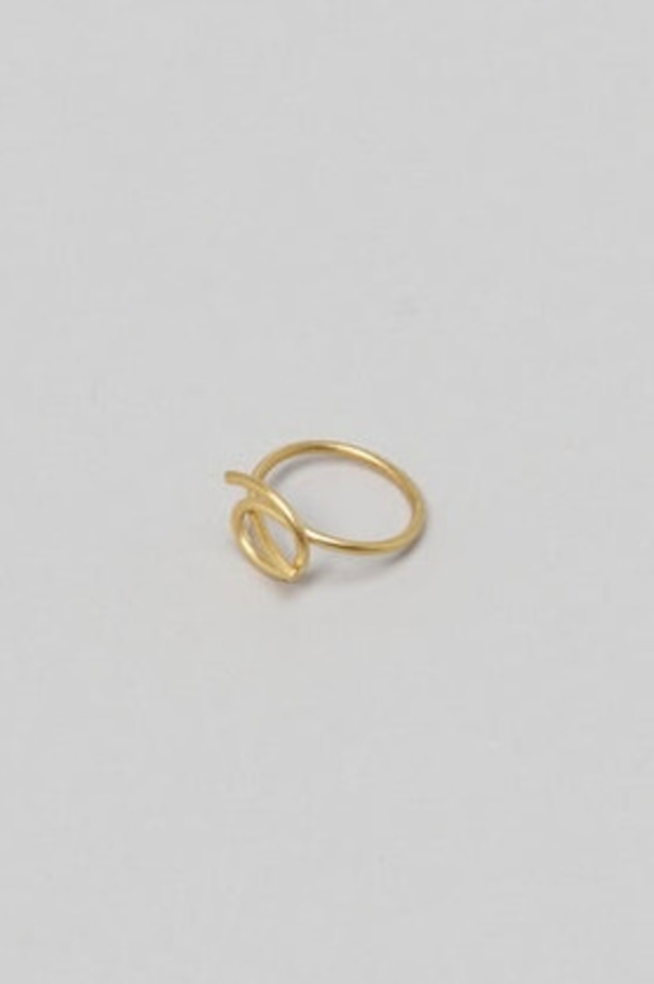 _Fot - round wire ring _ loop :gold|真鍮リング/18Kゴールドメッキ/ループデザイン/上下2WAY着用/日本製