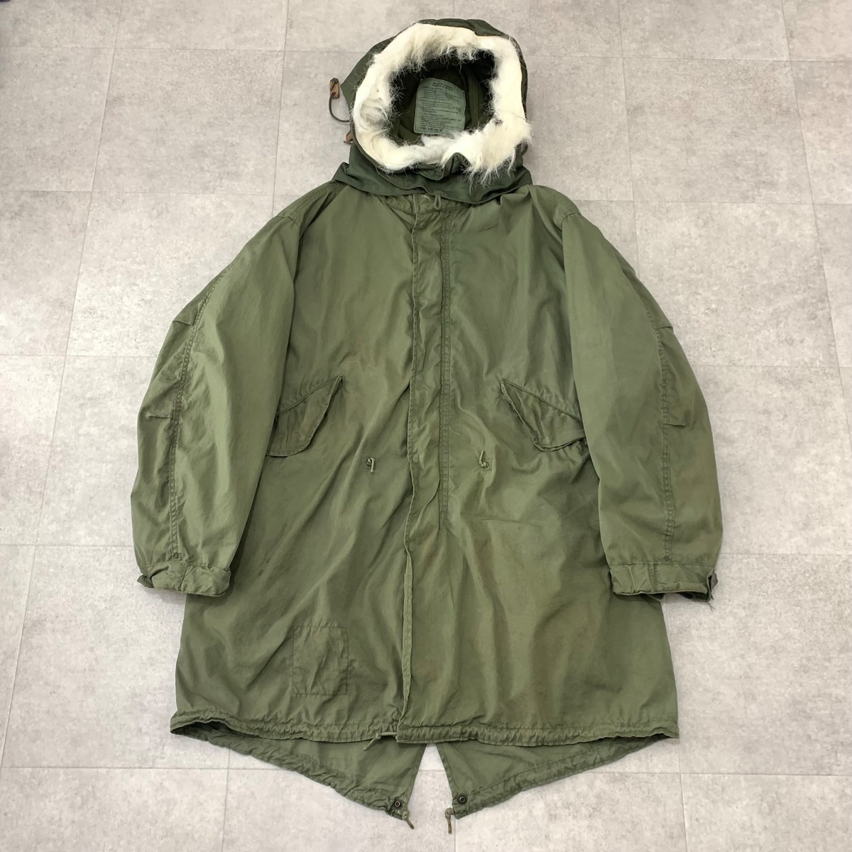 希少 アメリカ軍 初期 m65 フィッシュテール パーカ アルミジップ フル 