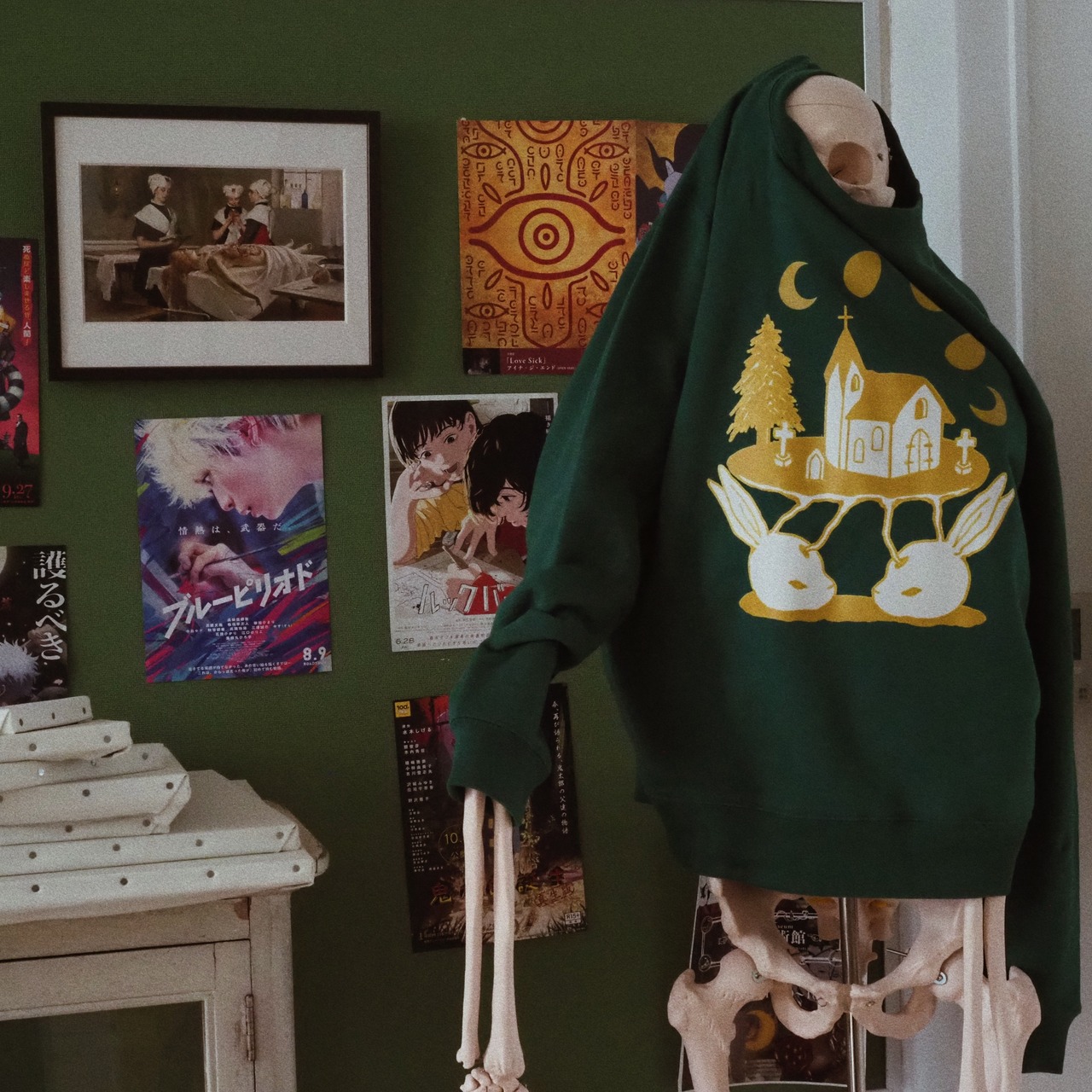 双頭うさぎの祈り　スウェットシャツ