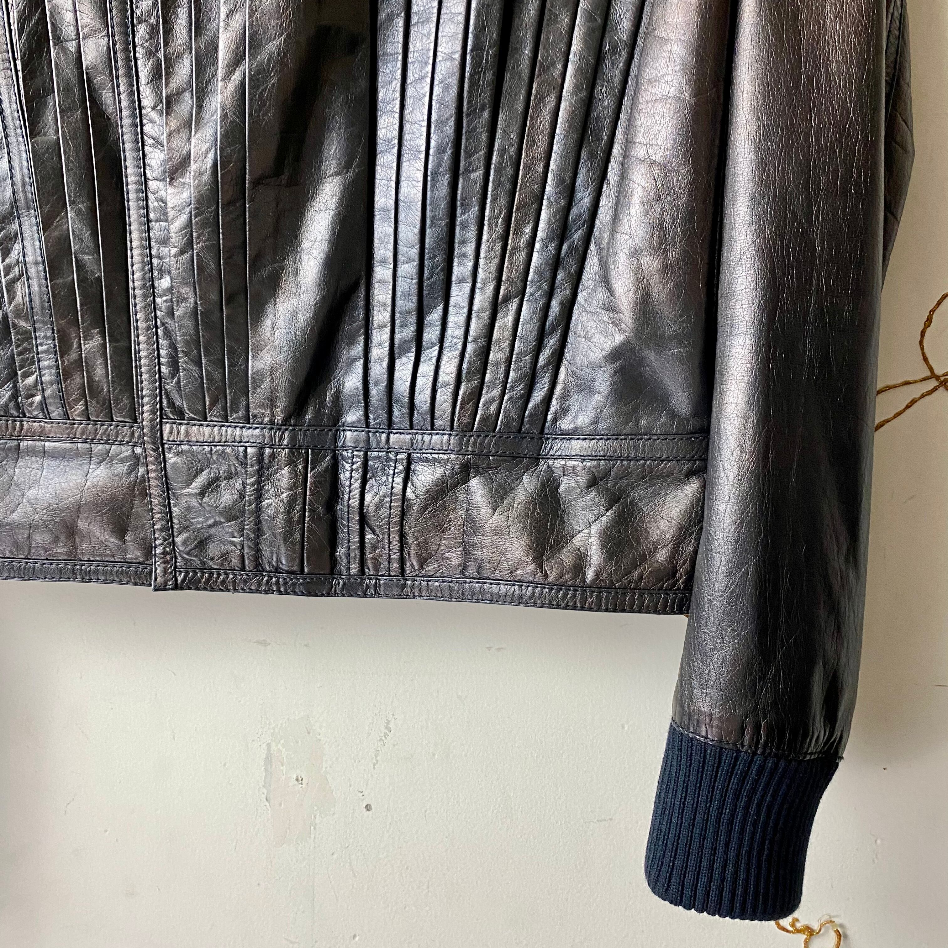 2009SS DIOR HOMME pleats design metallic leather leather riders 