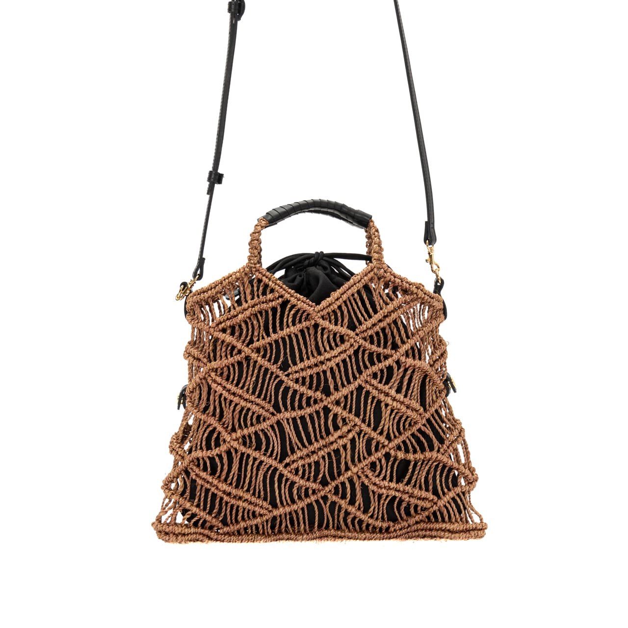 バッグ yt_ot アルランゴート×フレンチカーフ×クロコダイル]ドローストリングバッグ