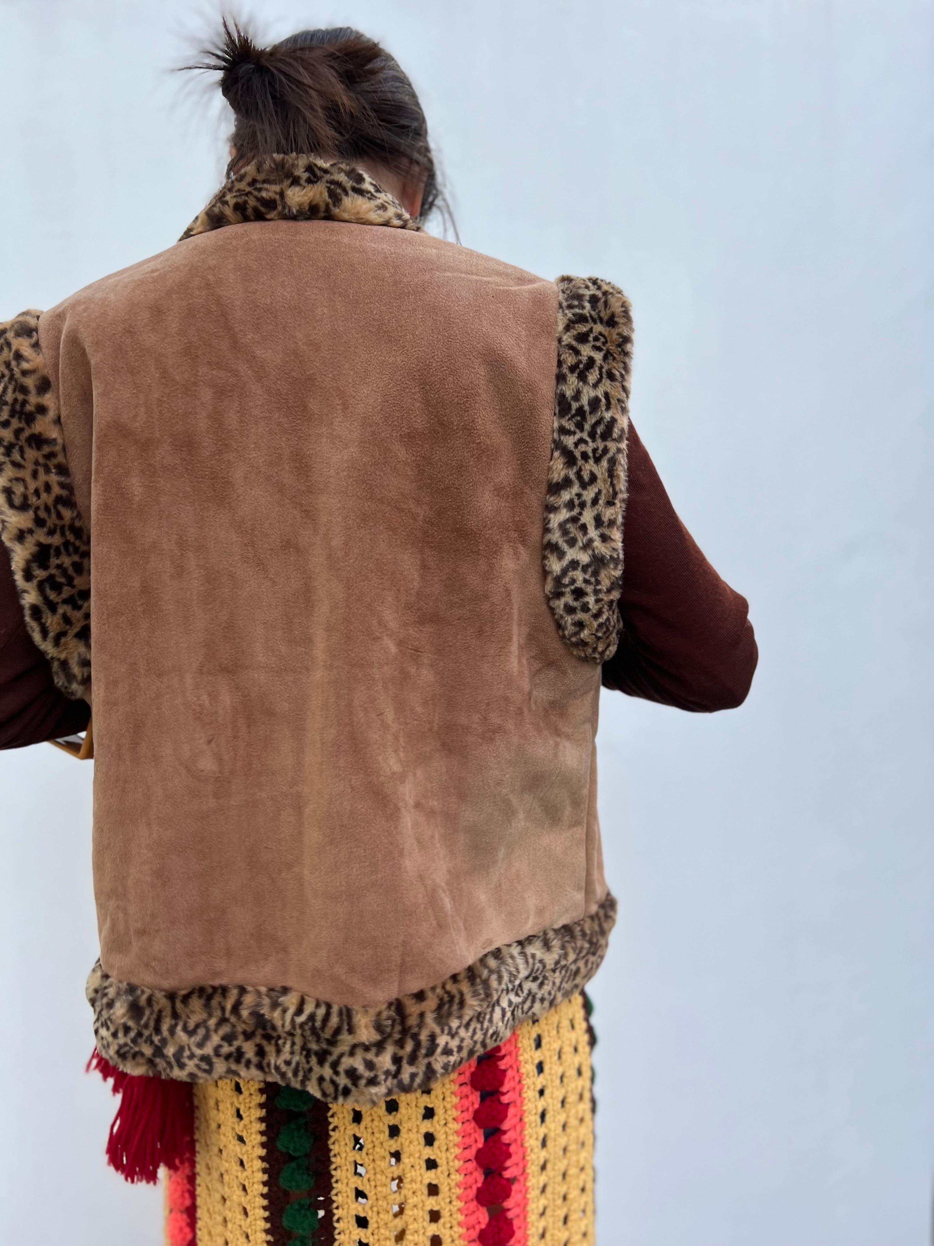 Vintage Leopard fake fur vest ( ヴィンテージ レオパード フェイク