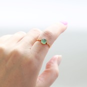 翡翠リング K10YG jade diamond A貨翡翠 jd_rg2202