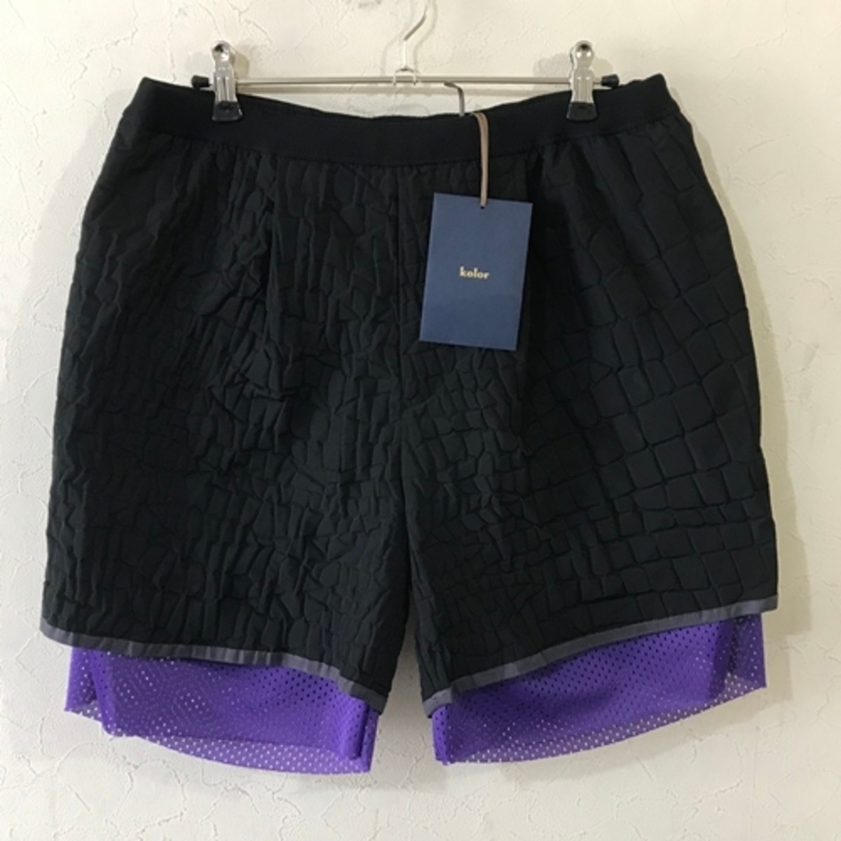 kolor カラー 20SCM-P11106 クロコダイルクロスレイヤーショーツ 1 