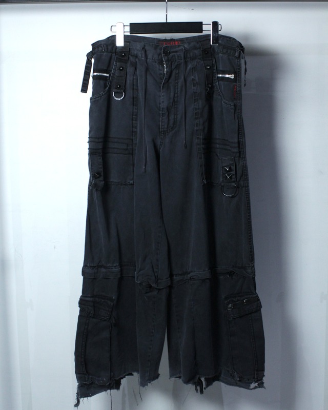 【Caka BLACK】“TRIPP NYC” “2WAY” Cut Off Custom Vintage Bontage Pants