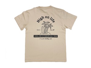 【high on life T-shirt】/ sand beige