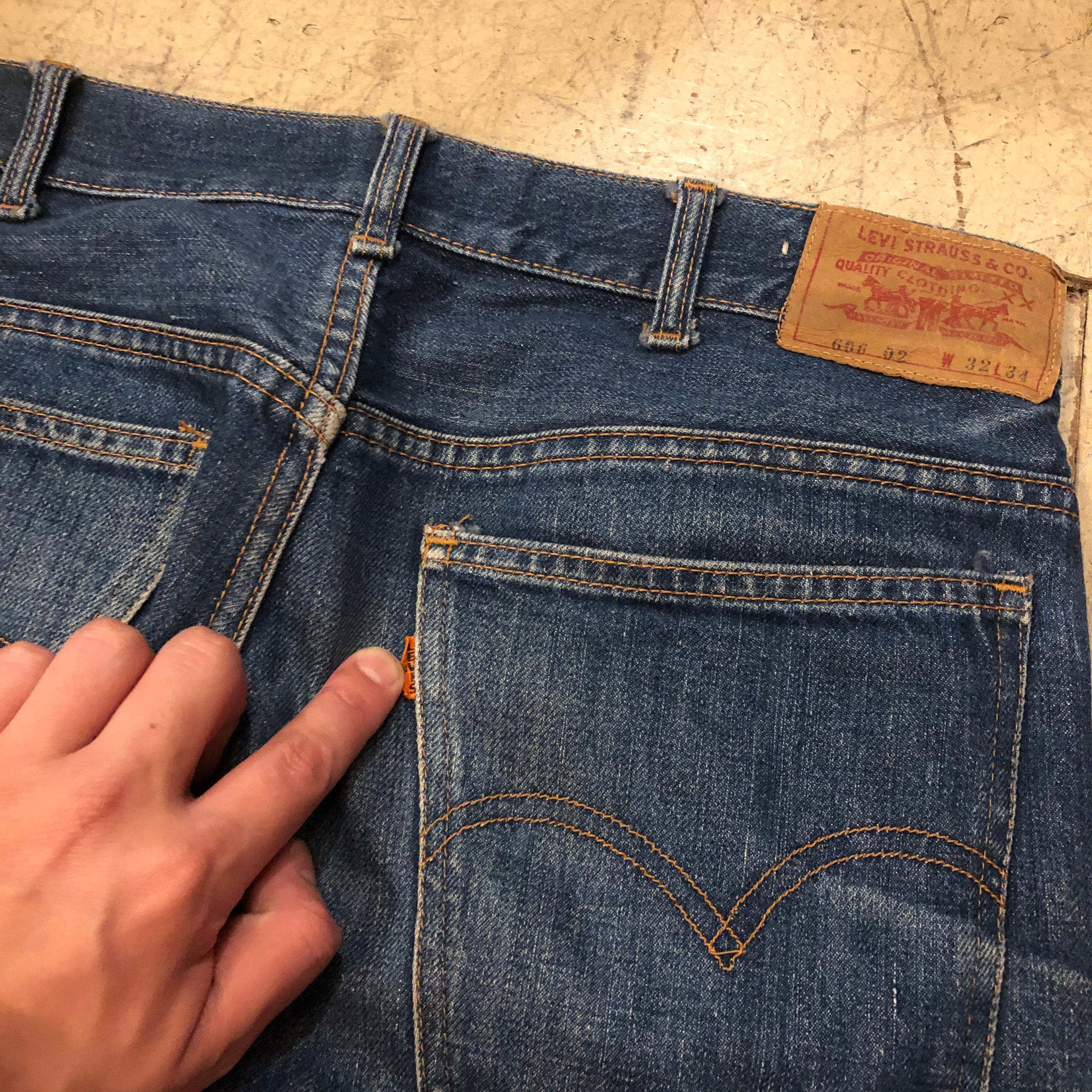 70s Levi's 606 bigE 