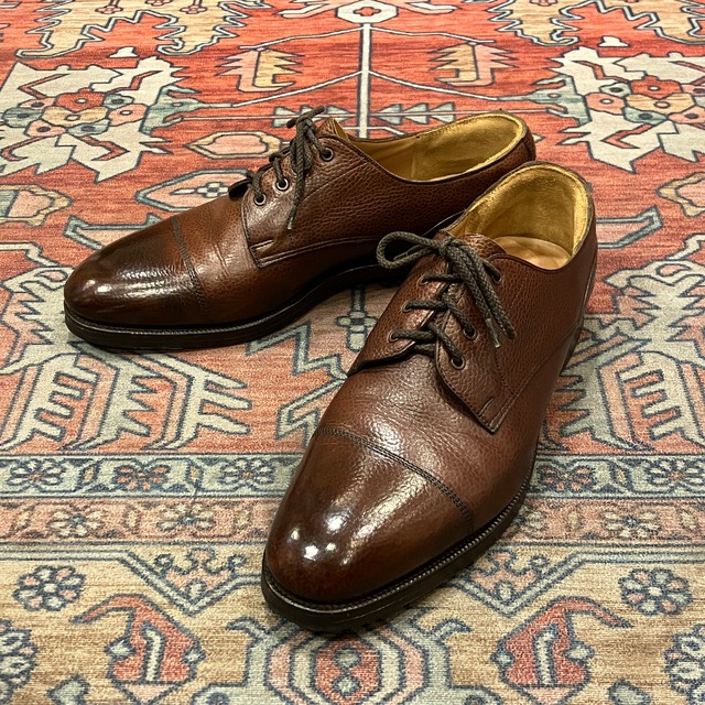 EDWARD GREEN GRAIN LEATHER CAP TOE SHOES《7 D》