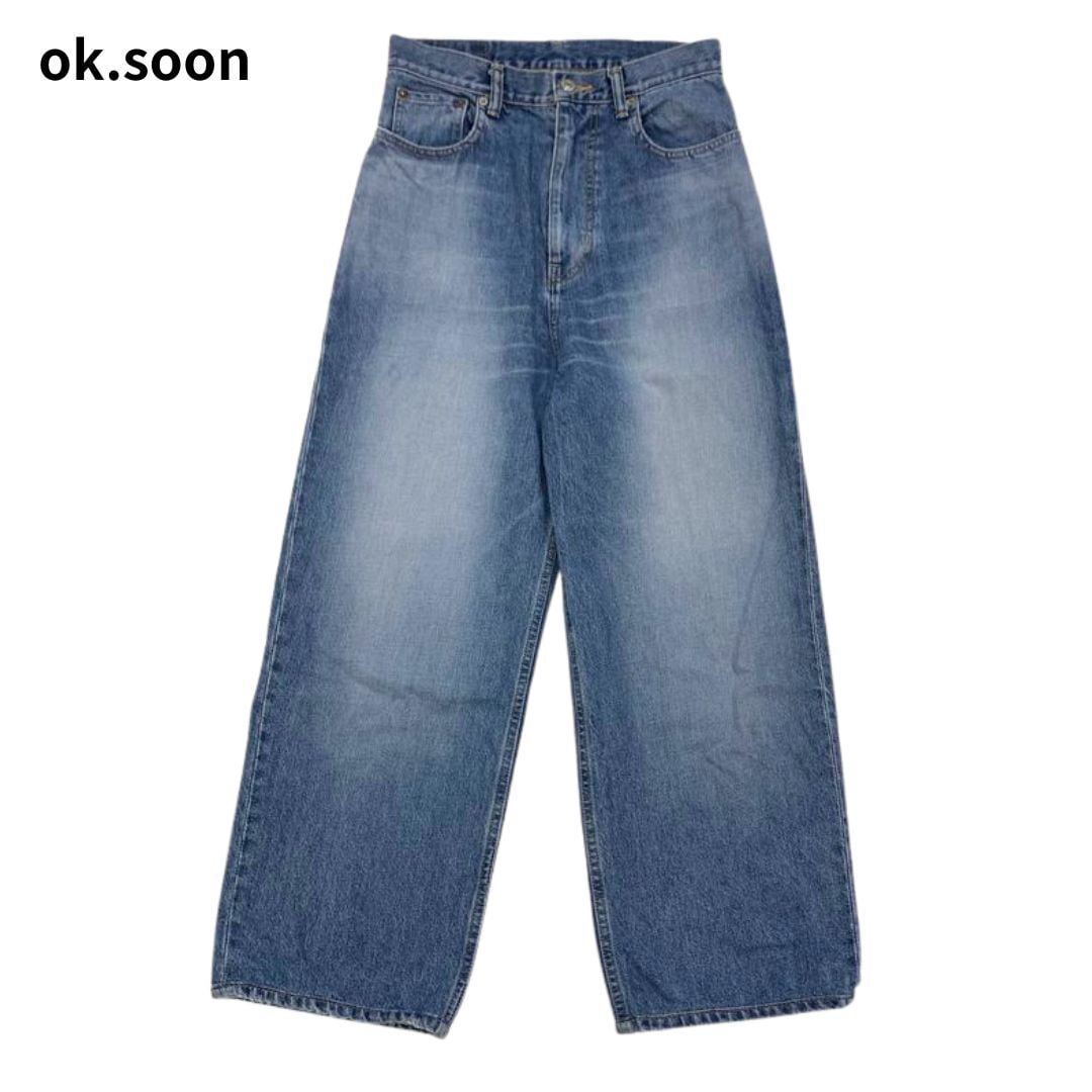 完売 ok.soon オクスン original wide denim blue オリジナルワイド