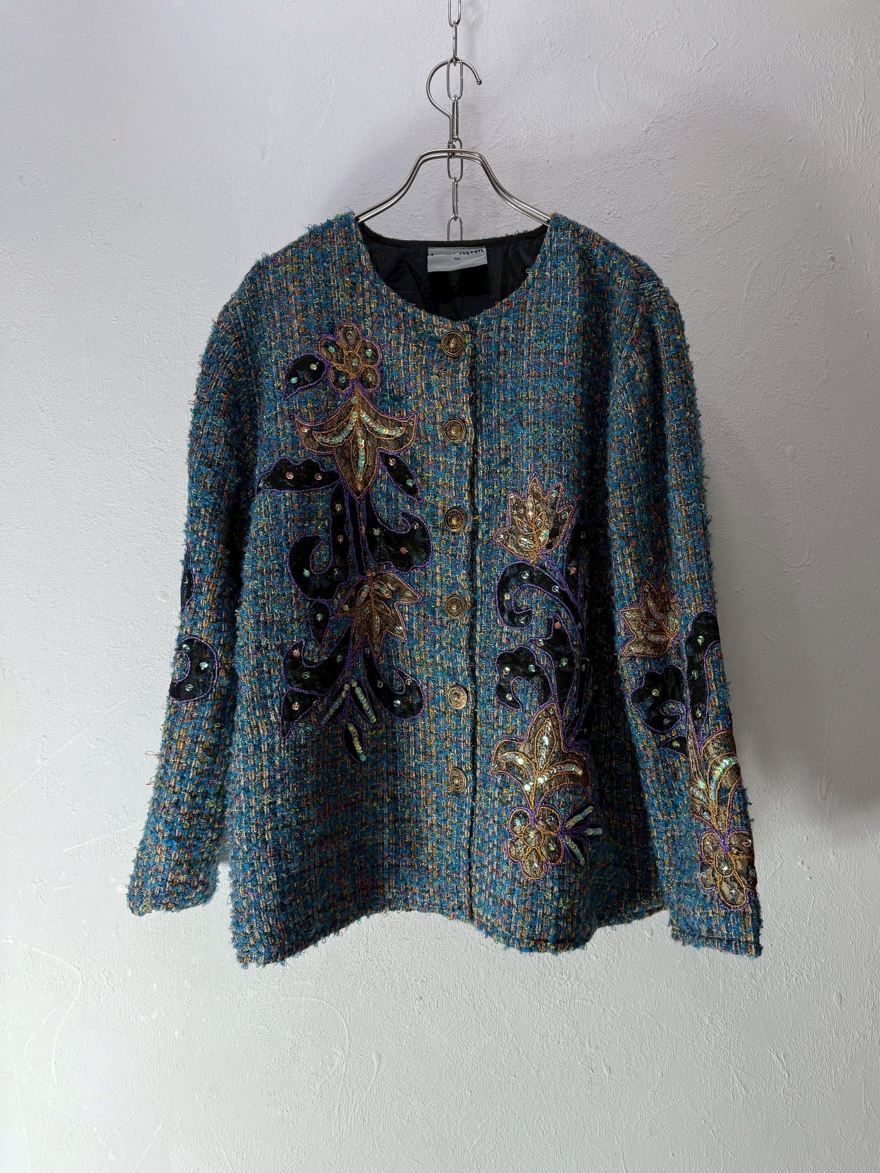 90’s Embroidered Tweed Art Jacket